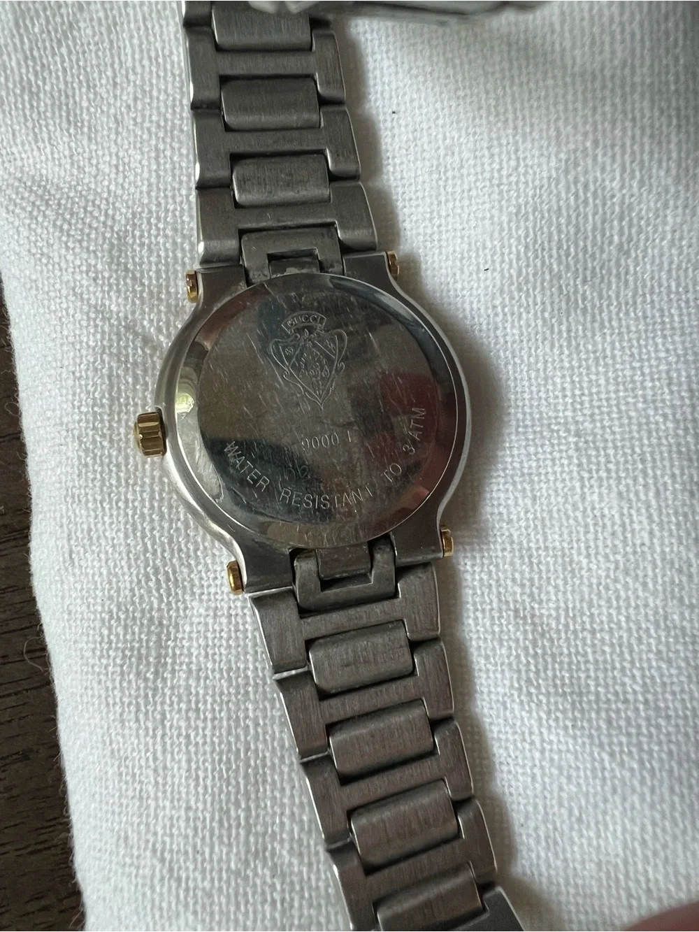 Gucci Two-Tone Gold and Silver Women's Watch with White Dial